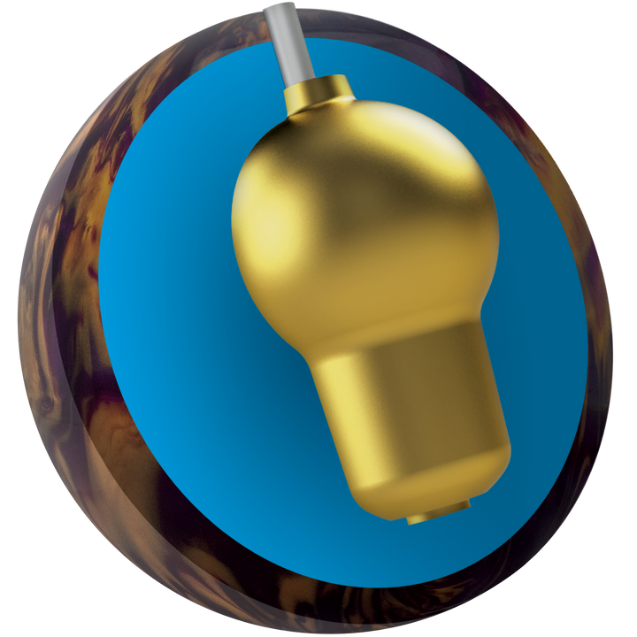 Fireball Purple Gold core for 13 to 12 pound bowling balls.