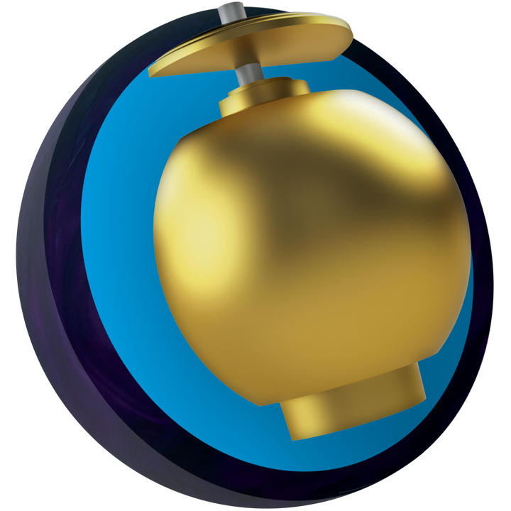 Game Breaker 4 Hybrid core for 16 to 14 pound bowling balls.