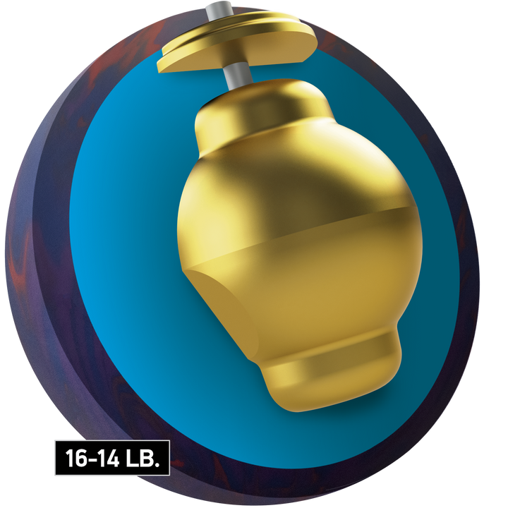 The Go Time core for sixteen to fourteen pound bowling balls.