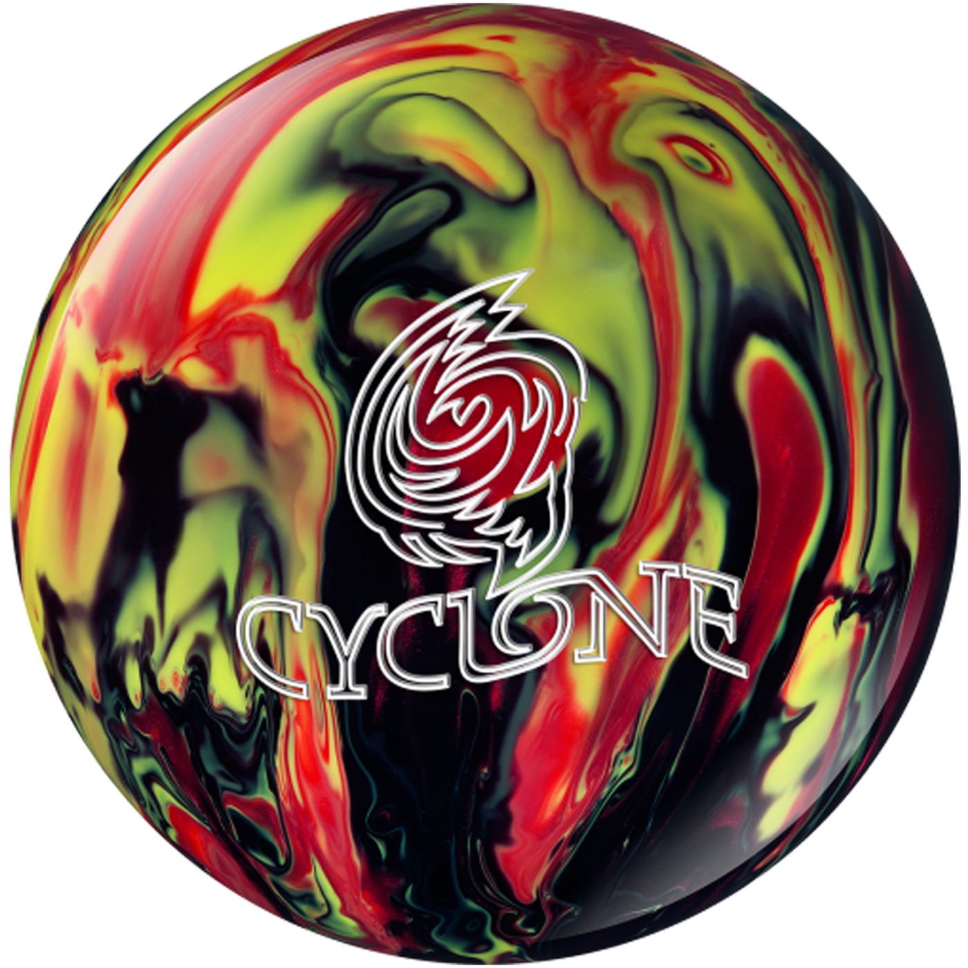 Cyclone Black/Red/Yellow Bowling Ball