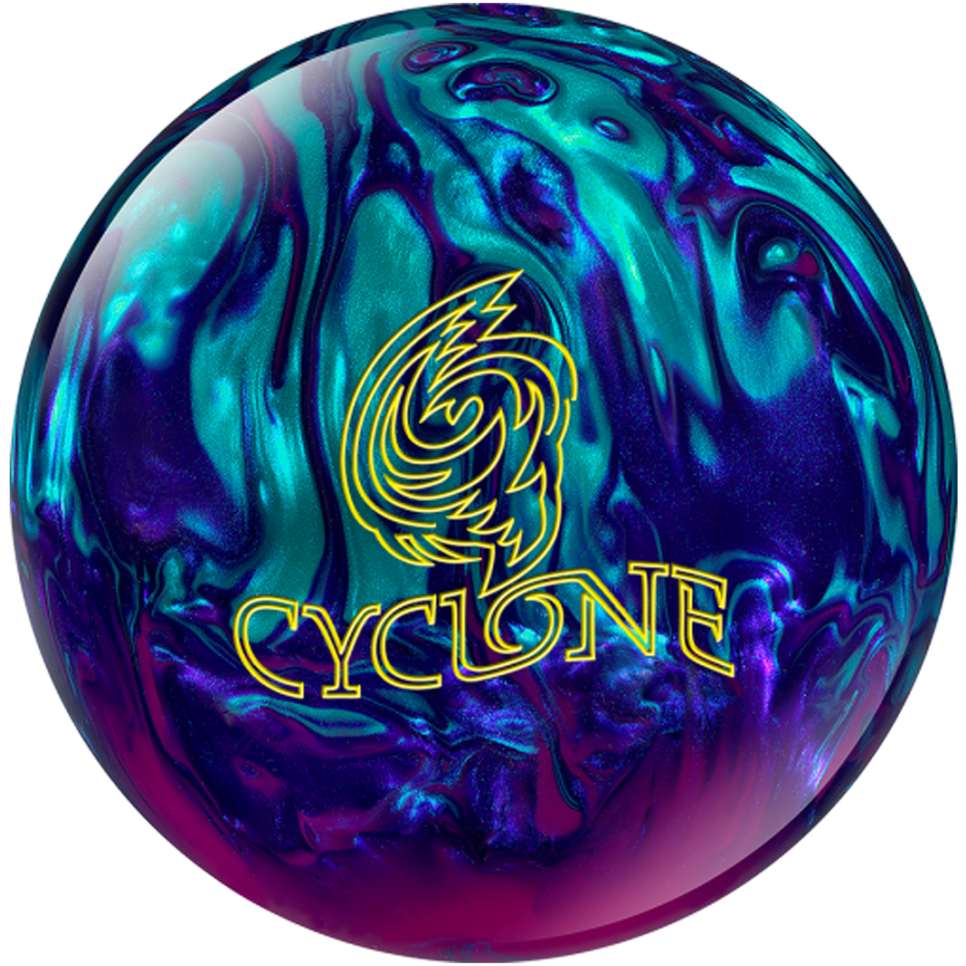 Cyclone Turquoise/Purple/Magenta Bowling Ball