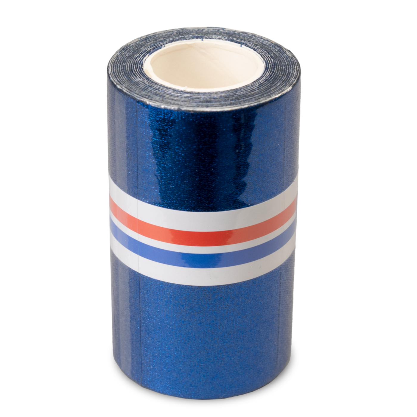 Ebonite Magic Wrap Tape - Blue with Red, White, and Blue stripes around the middle.
