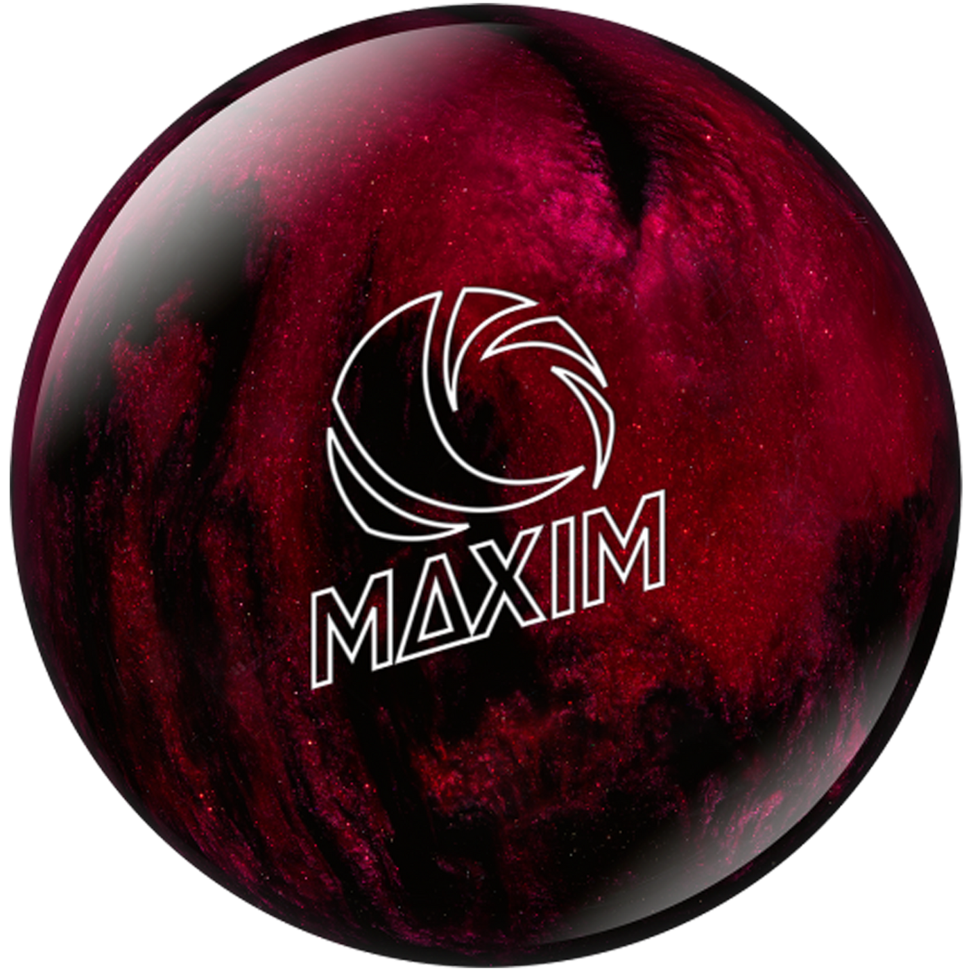 Maxim Black/Red Sparkle Bowling Ball