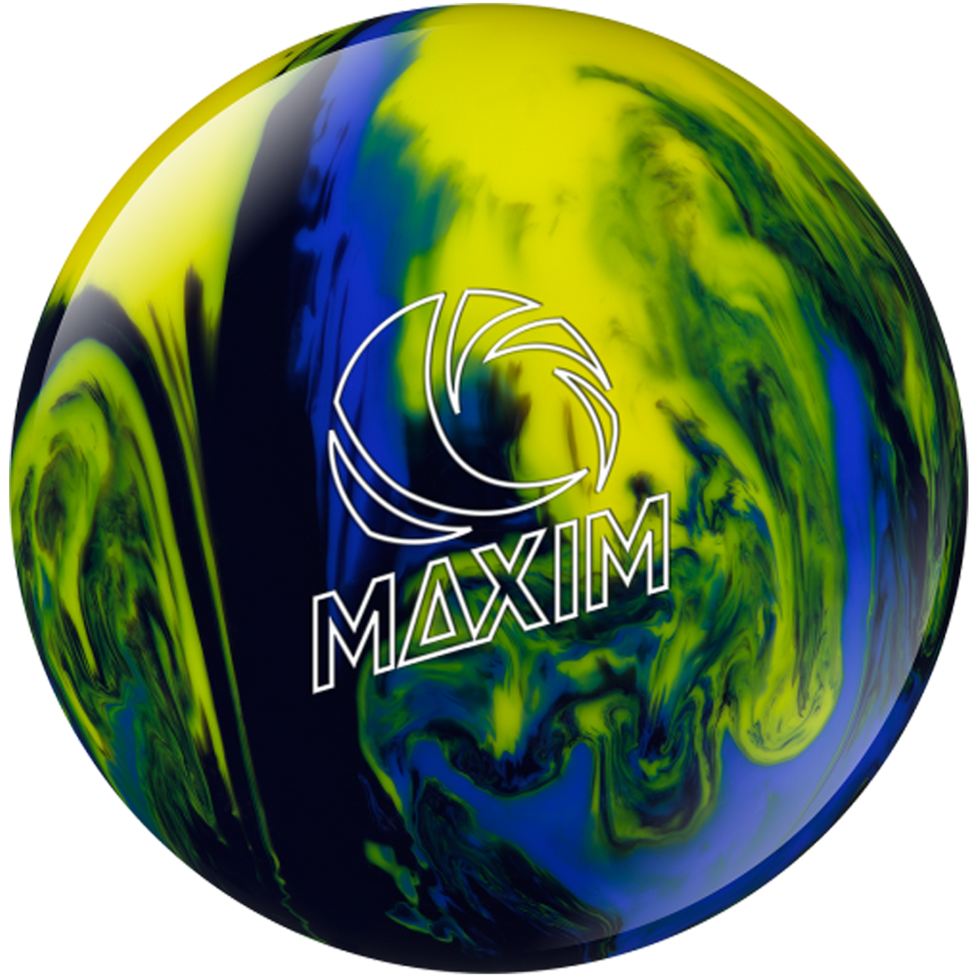 Maxim Black/Royal/Yellow Bowling Ball