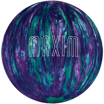 Maxim Purple/Green/Silver Bowling Ball.